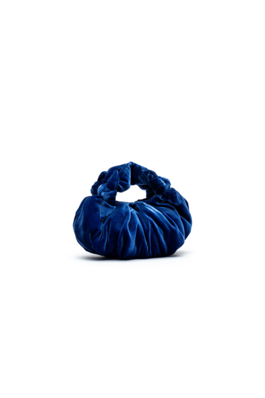 Bolso Bernatta Mini Terciopelo Azul