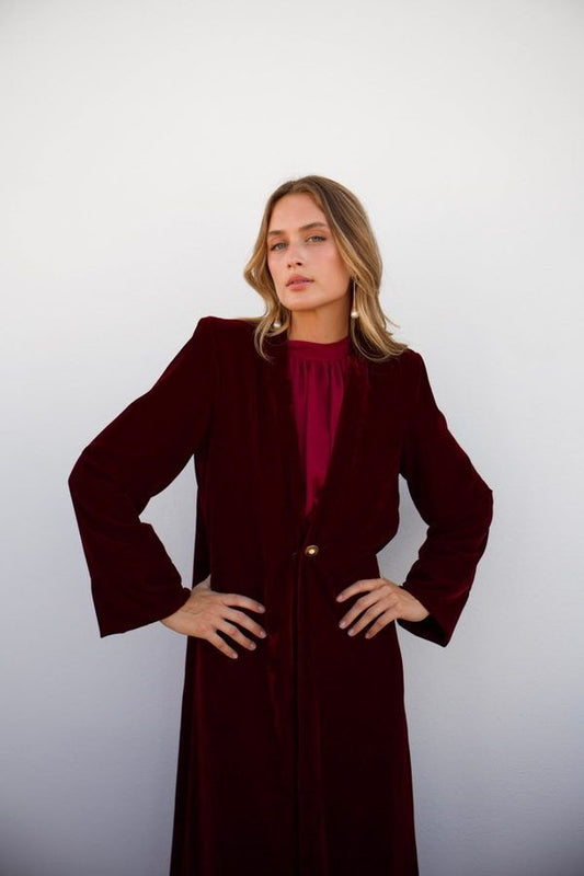 Kimono Terciopelo Burdeos