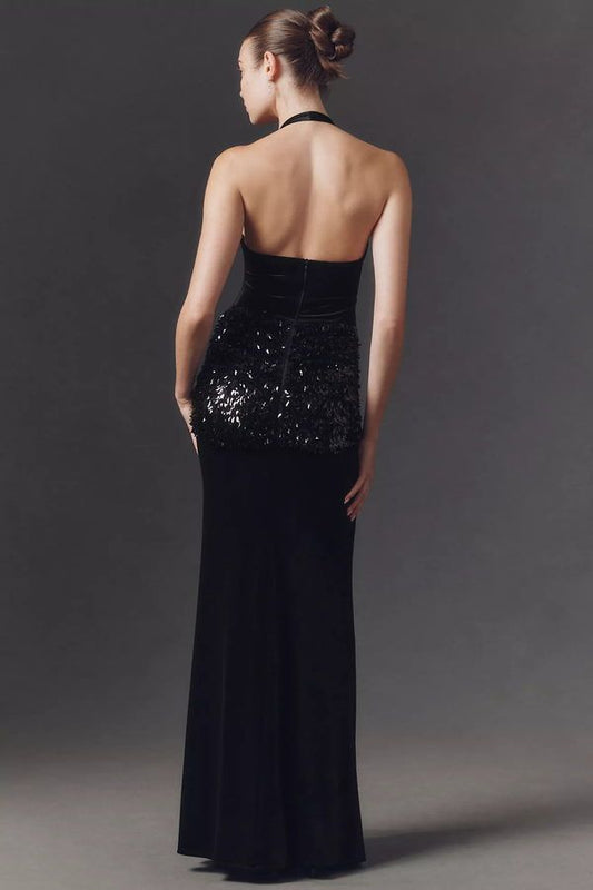 Vestido Soraya Terciopelo Negro