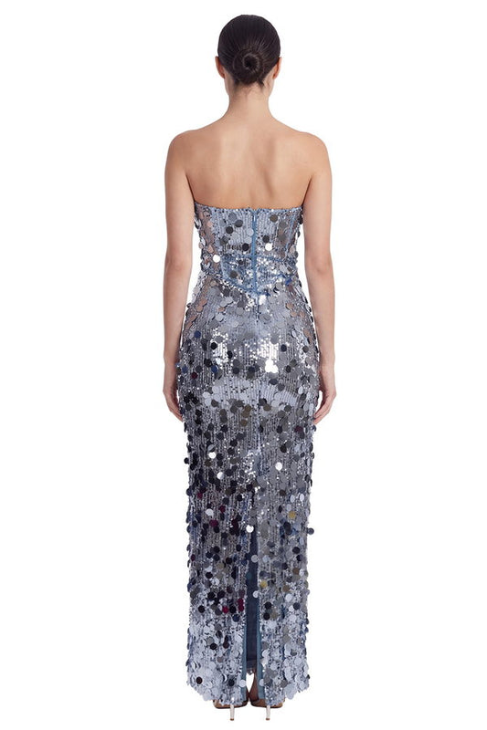 Vestido Leni Azul Lentejuelas