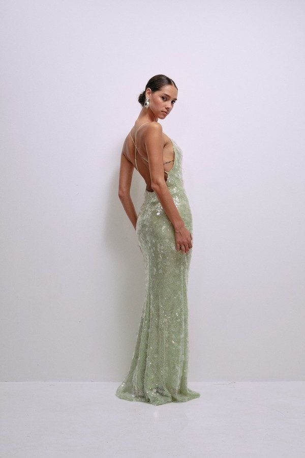 Vestido Janna Lentejuelas Lima