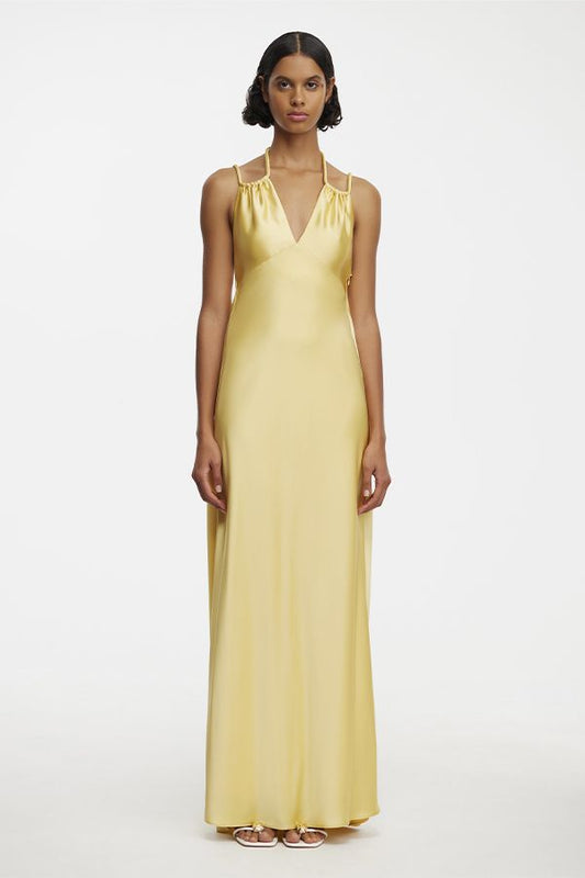 Vestido Woodlake Largo Amarillo
