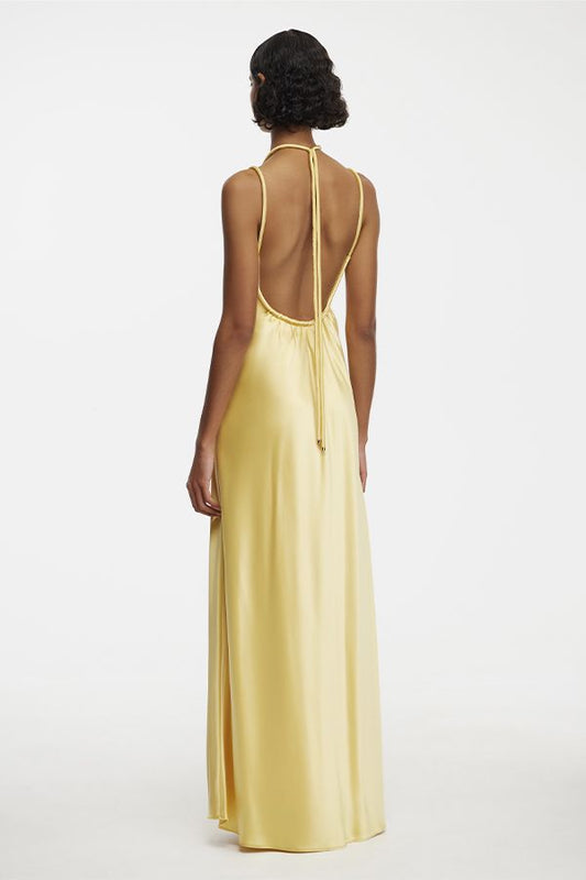 Vestido Woodlake Largo Amarillo