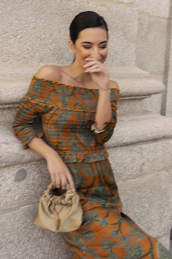 Vestido Nairobi Estampado Mostaza