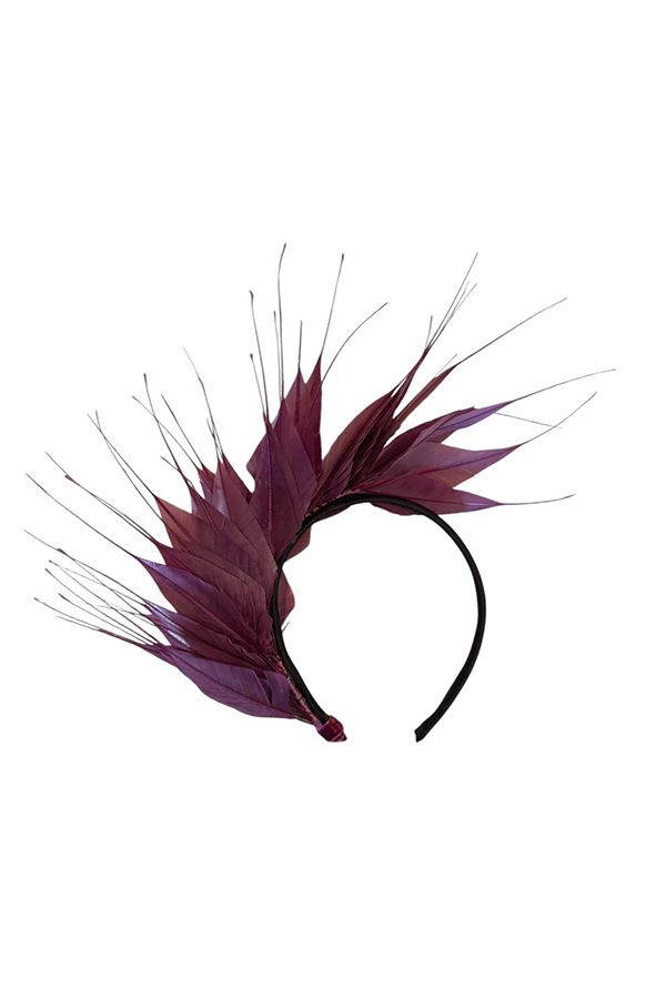 Diadema Avestruz Mini Vino