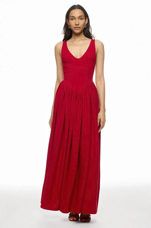 Vestido Isadora Largo Rojo