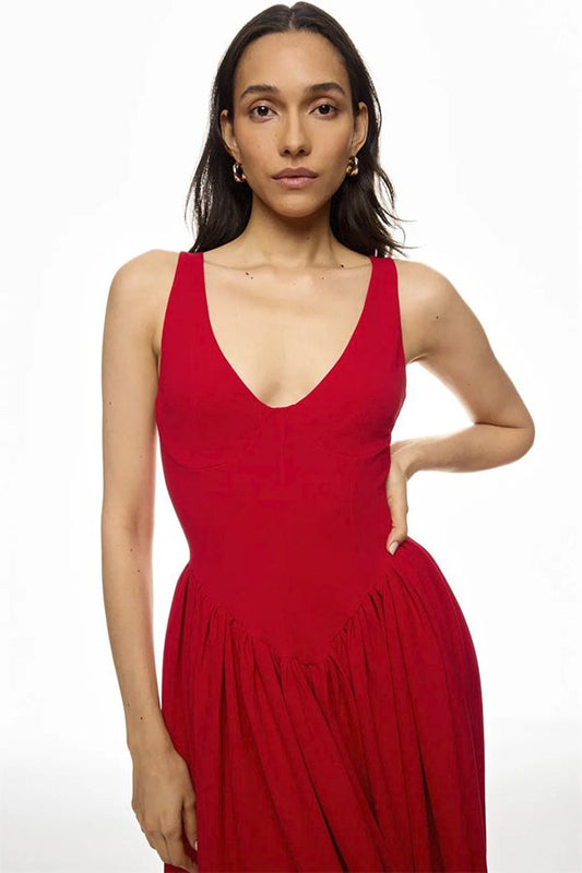Vestido Isadora Largo Rojo