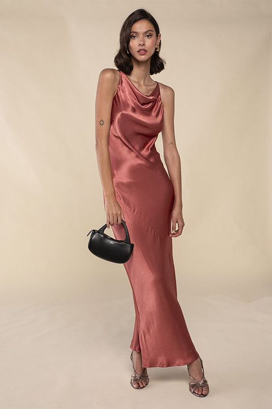 Vestido Largo Terracota