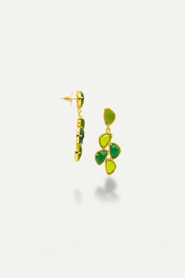 Pendientes Feel Prehnita y Onix Verde