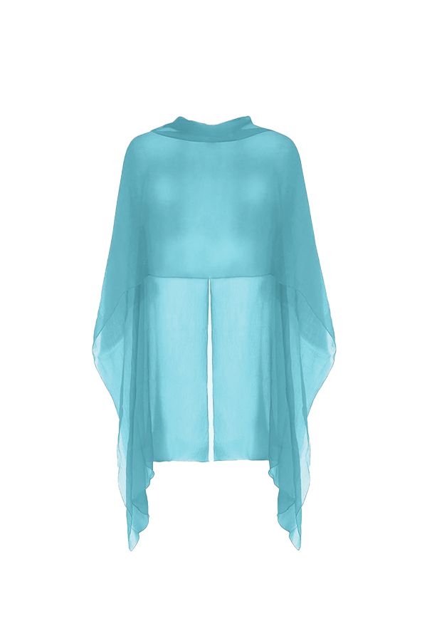 Capa de Seda Aguamarina