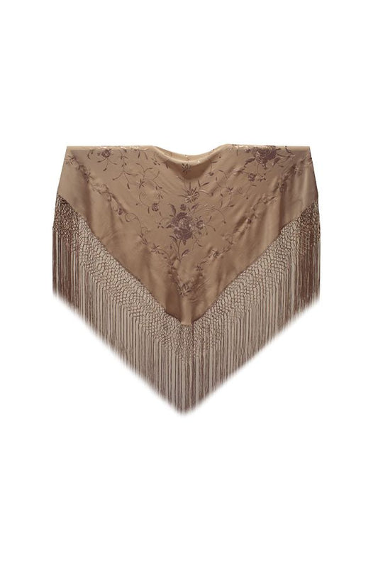 Mantón Seda Bordado Mediano