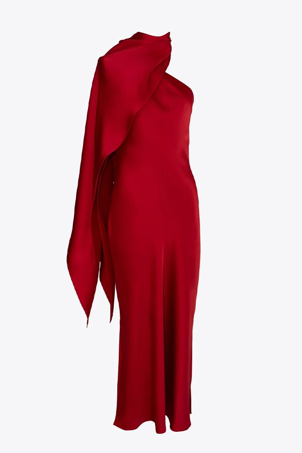 Vestido Diana Midi Pañuelo Rojo