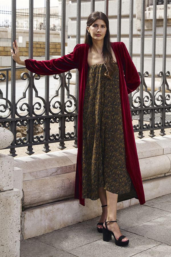 Vestido Cruzado Terciopelo