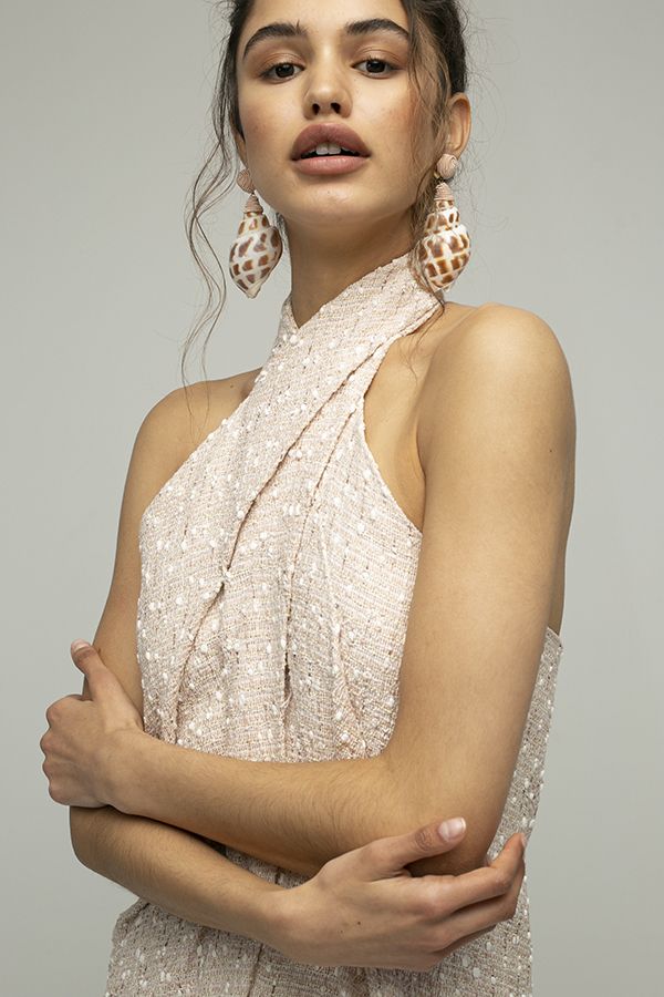 Vestido Midi Cortese con Flecos