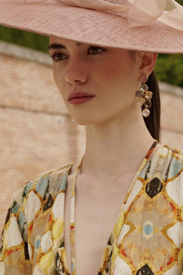 Pendientes Hydra Piedras Naturales Multicolor