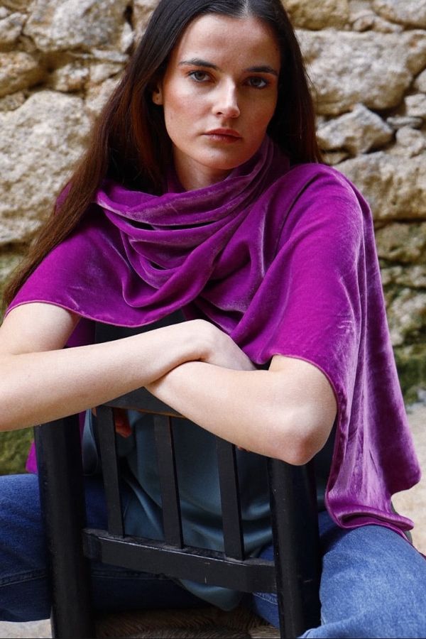 Fular Albahaca Morado Buganvilla