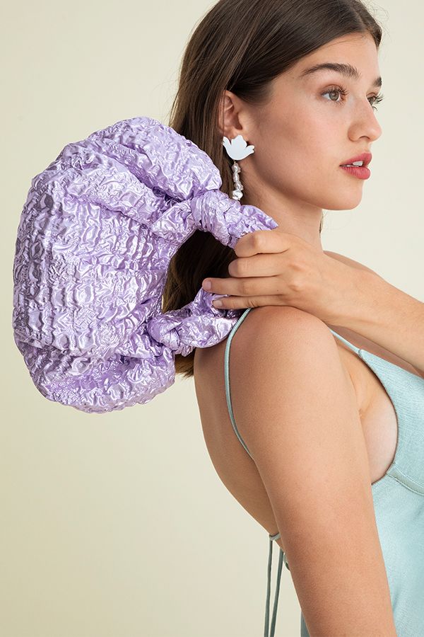 Bolso Bernatta Mini Lila Texturizado