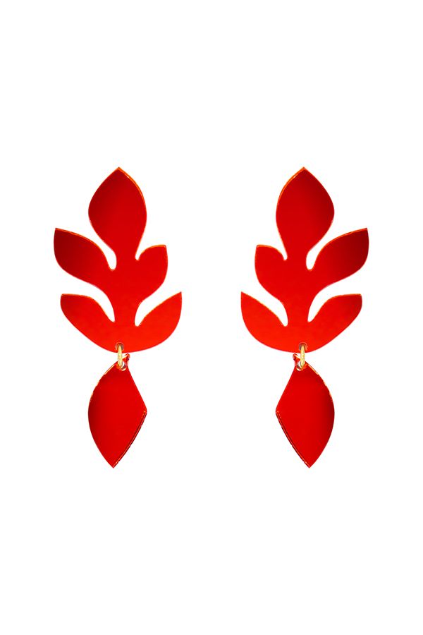 Pendientes Papiroga Maxi Rojo #5