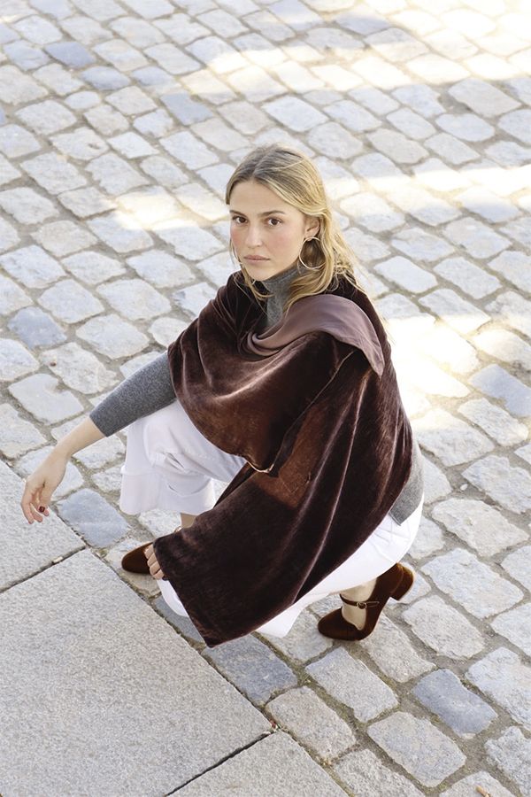 Fular Albahaca Marron