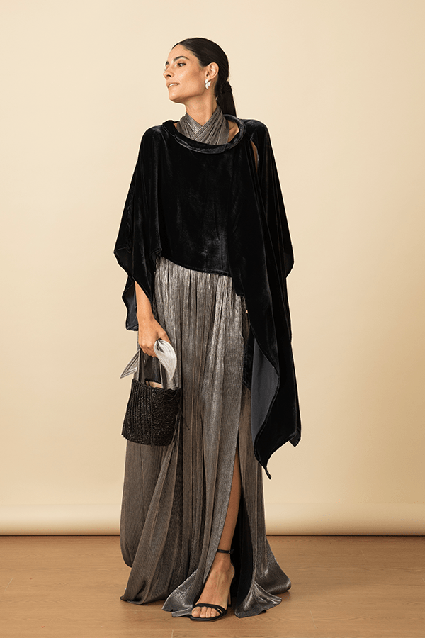 Capa Narciso Terciopelo Gris