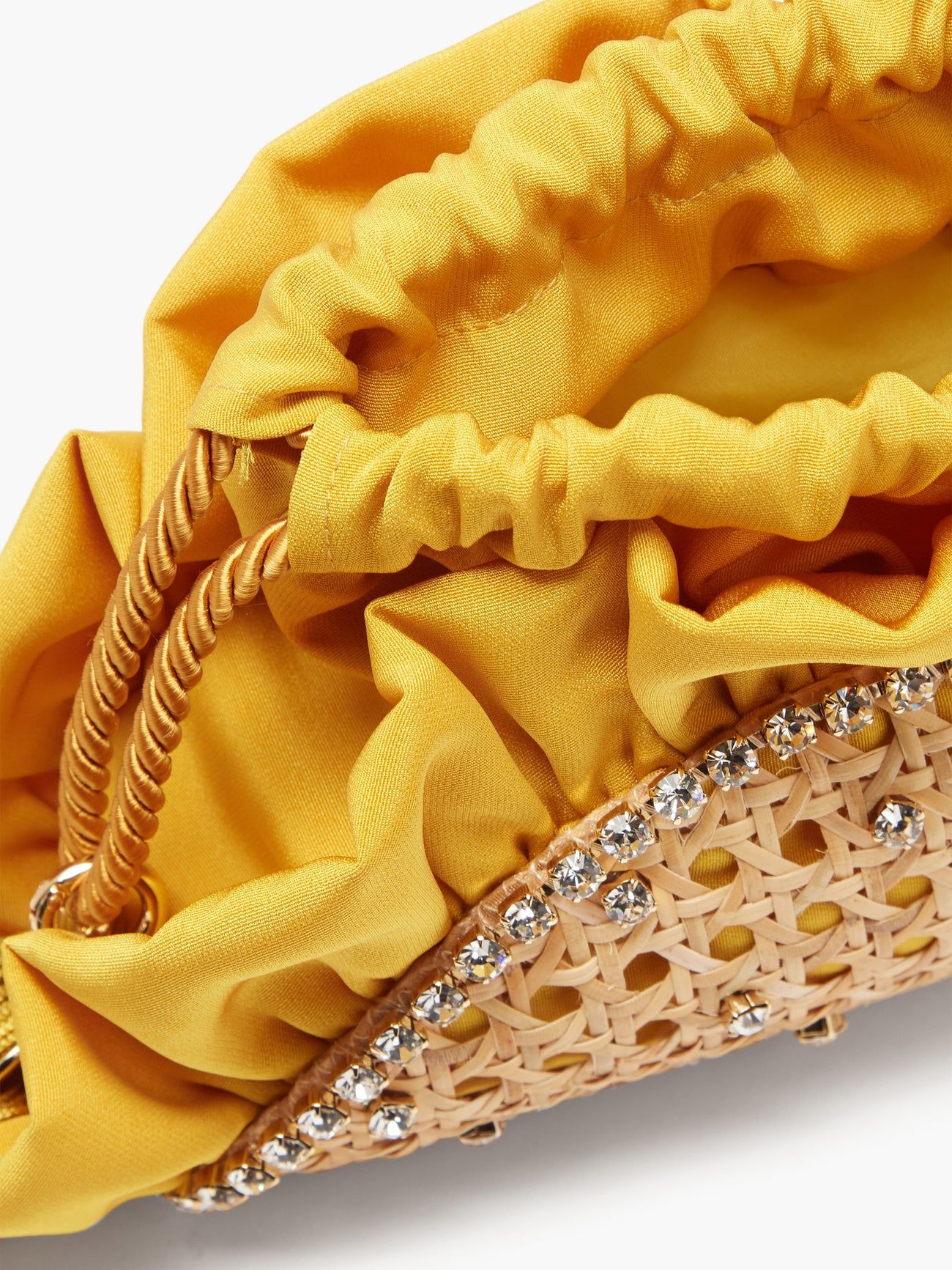 Bolso Clutch "Taco" Mimbre y Satén