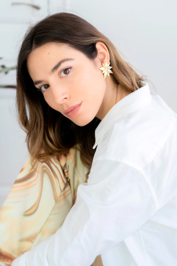 Pendientes Halley Madre Perla