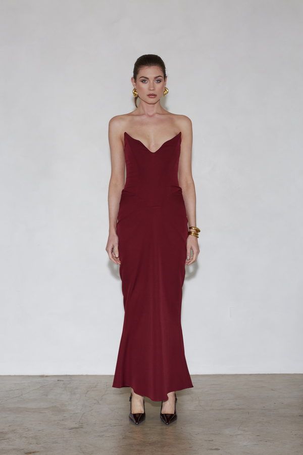 Vestido Myrcella Burdeos