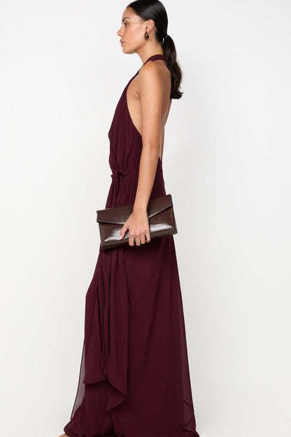 Vestido Soneva Halter Ciruela