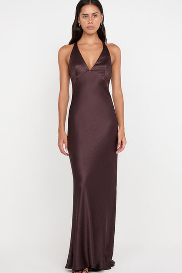 Vestido Dreamer Satinado Chocolate