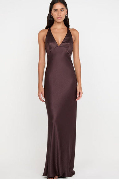 Vestido Dreamer Satinado Chocolate