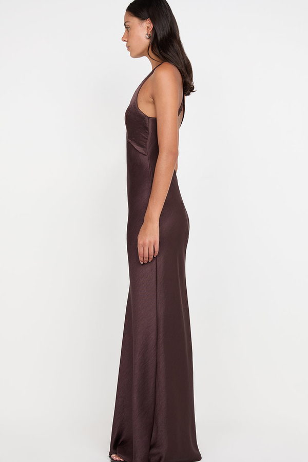 Vestido Dreamer Satinado Chocolate
