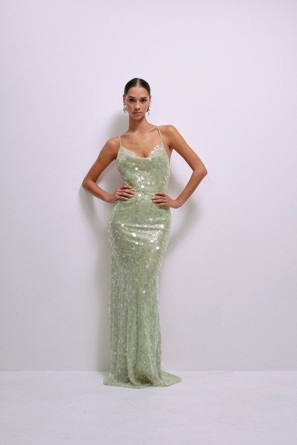 Vestido Janna Lentejuelas Lima