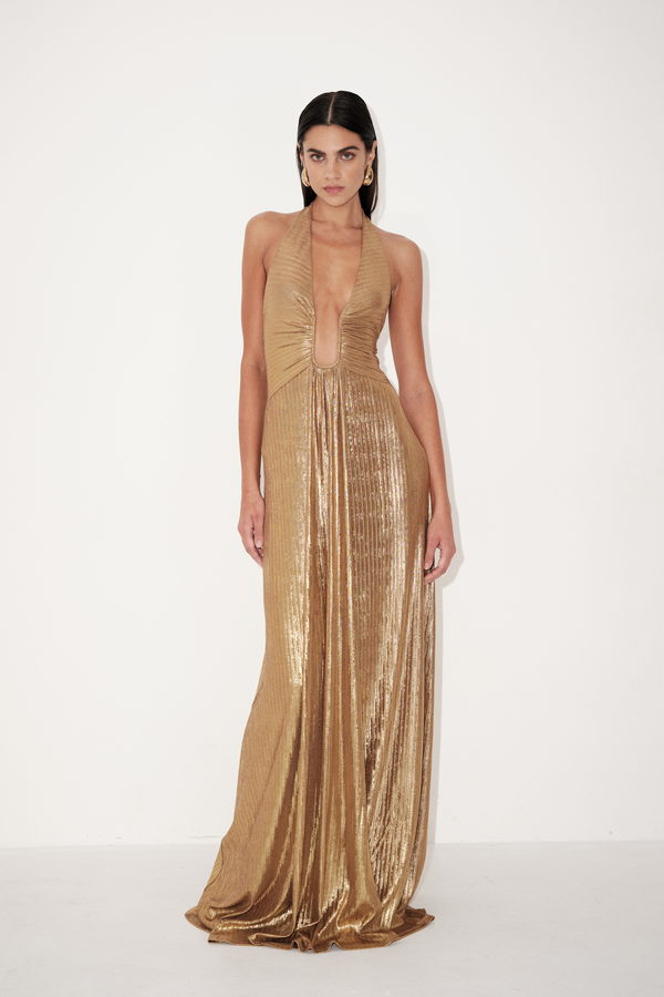 Vestido Oriel Dorado