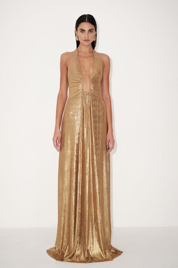 Vestido Oriel Dorado