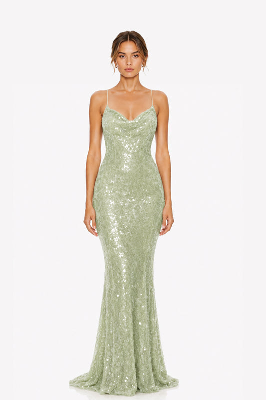 Vestido Janna Lentejuelas Lima