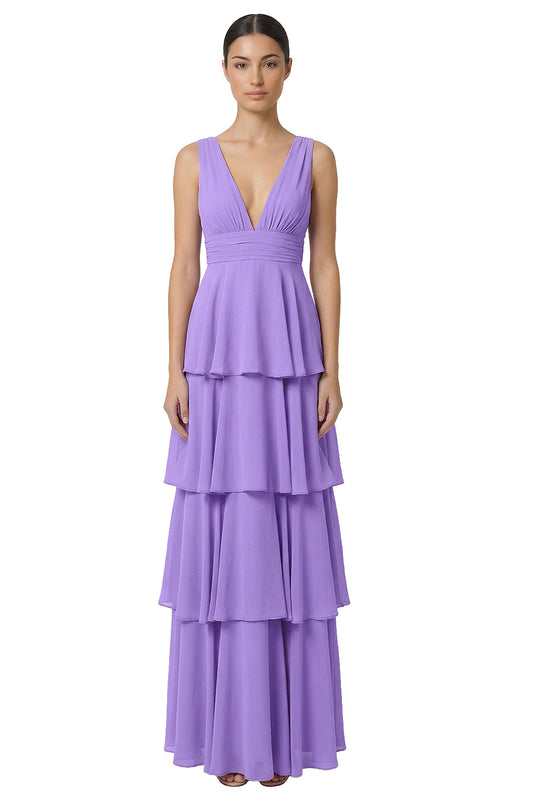 Vestido Dakota Lila con Capa