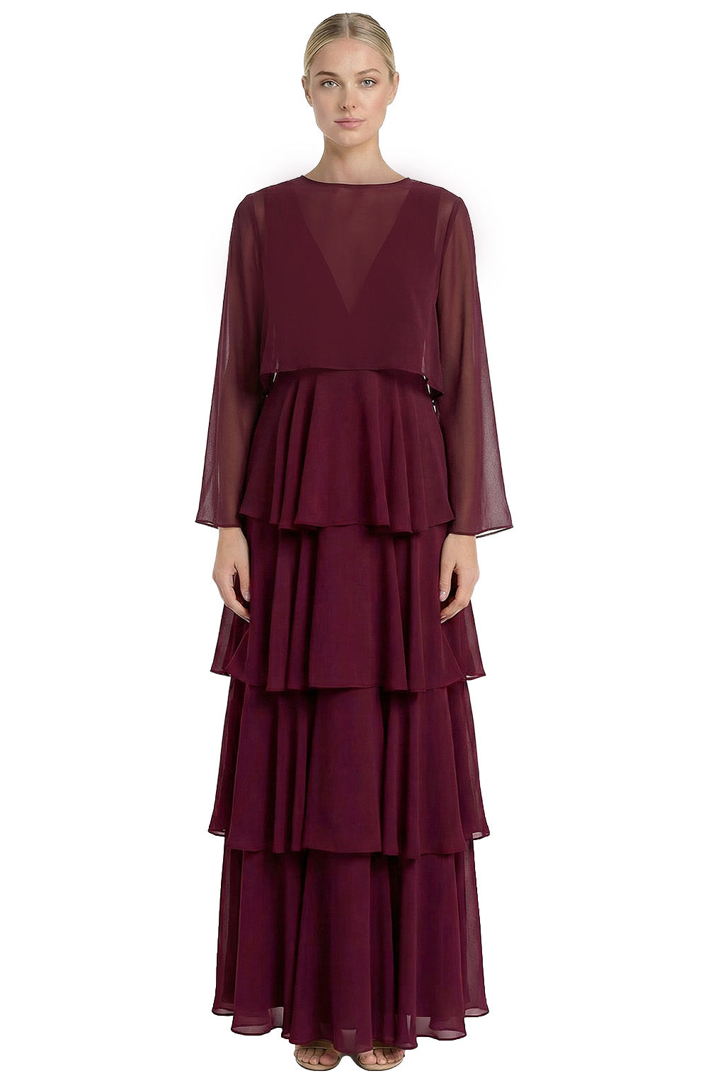 Vestido Dakota Tinto con Capa
