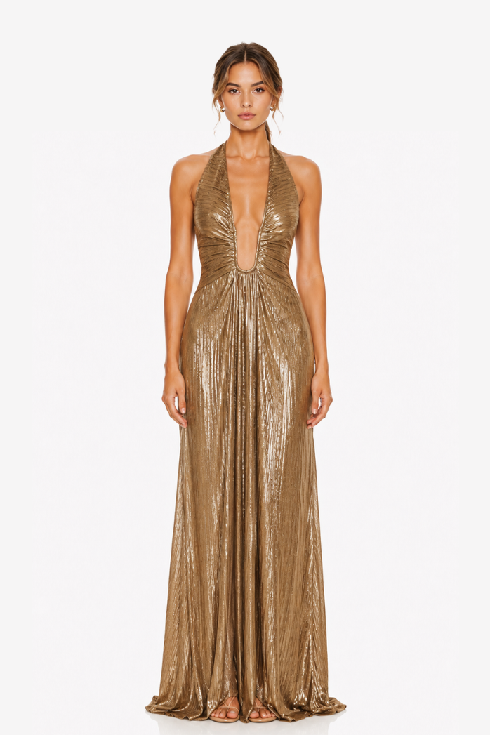Vestido Oriel Dorado