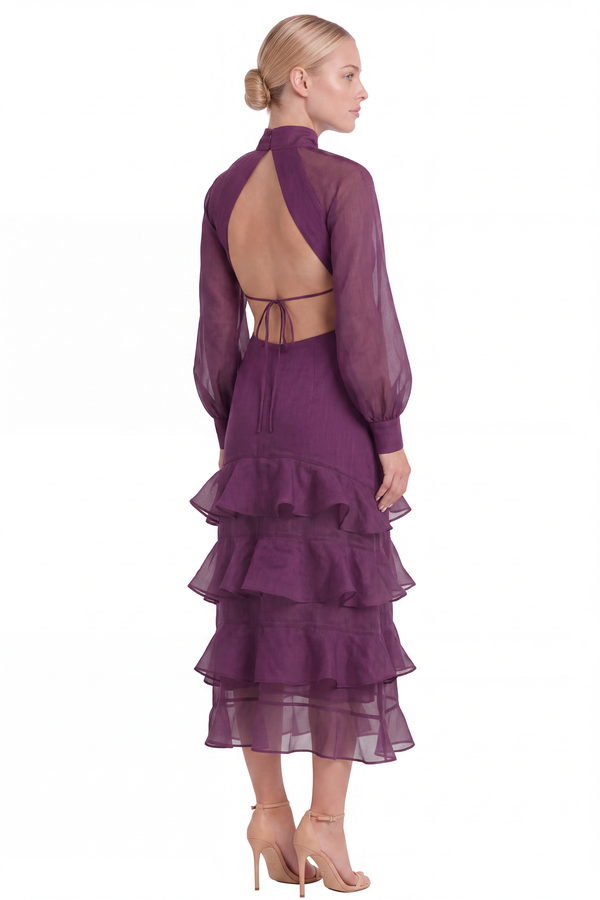 Vestido Meryl Berenjena