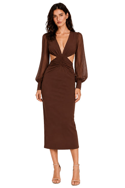Vestido Monica Marrón