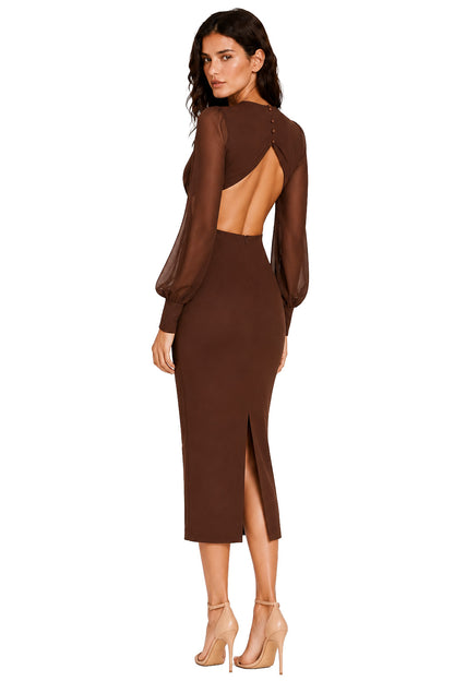 Vestido Monica Marrón
